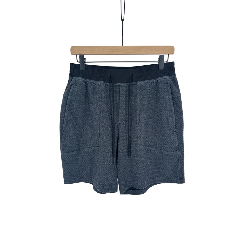 Lululemon Mens Ease the Day Short 7" Textured Drawstring Dark Grey Charcoal M